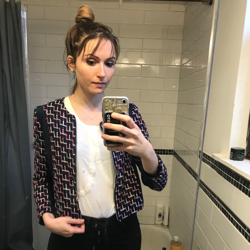 Tweed style blazer